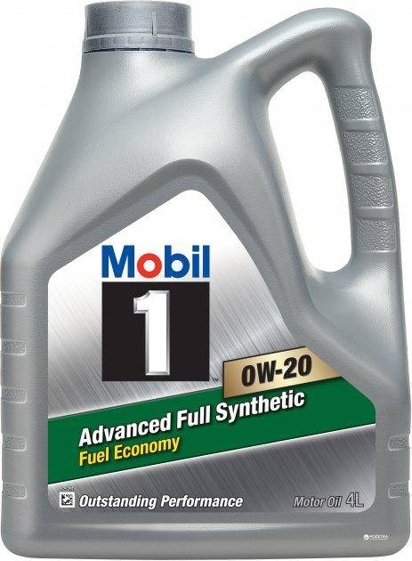 Масло Mobil 1 0W-20 (ACEA A1/B1, API SN Plus/SN/SM/CF, ILSAC GF-5) 4л