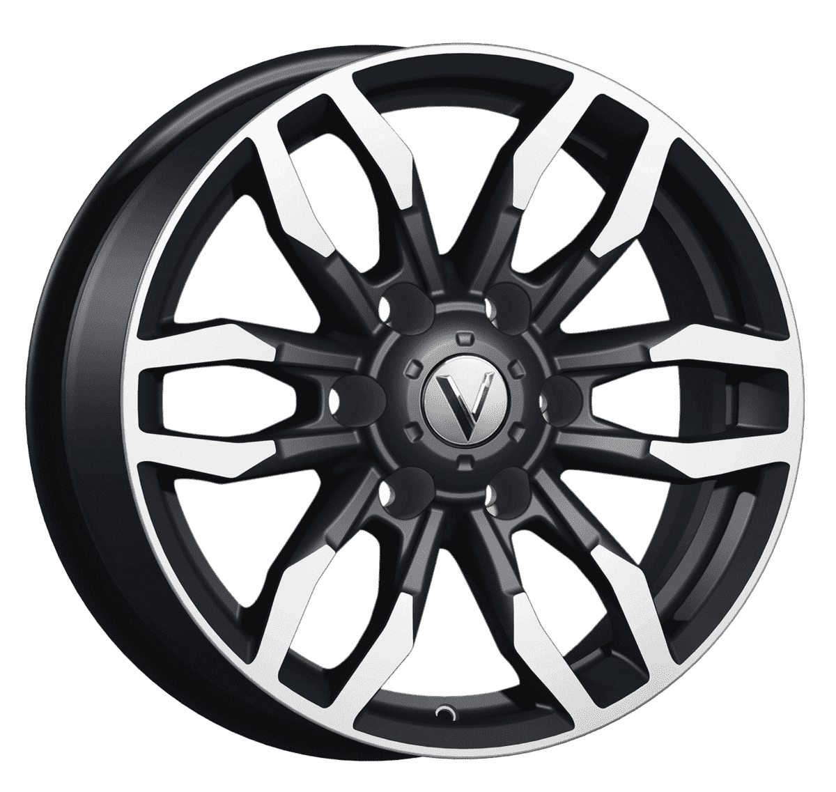 Диск B228 7,5*17 38 6*139,7 100,1 алмаз черный Vector 22804AB