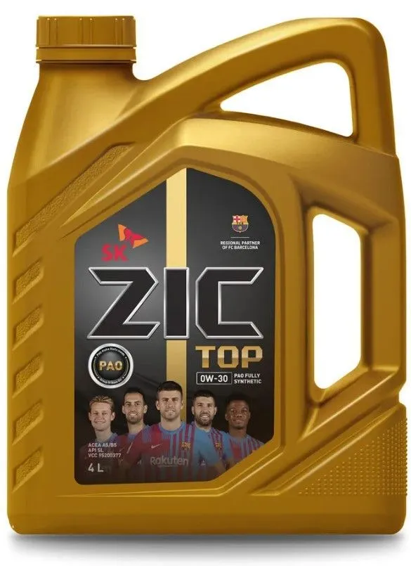 Масло ZIC TOP SAE 0W30 4л SL,A7/B7, A5/B5, VCC 