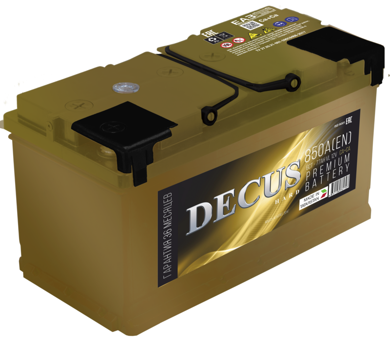 АКБ Decus 6CT-77R (золото)
