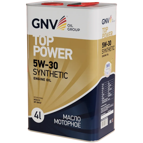 Моторное масло GNV Top Power 5W30 СИНТ SN/CF C3 4 л